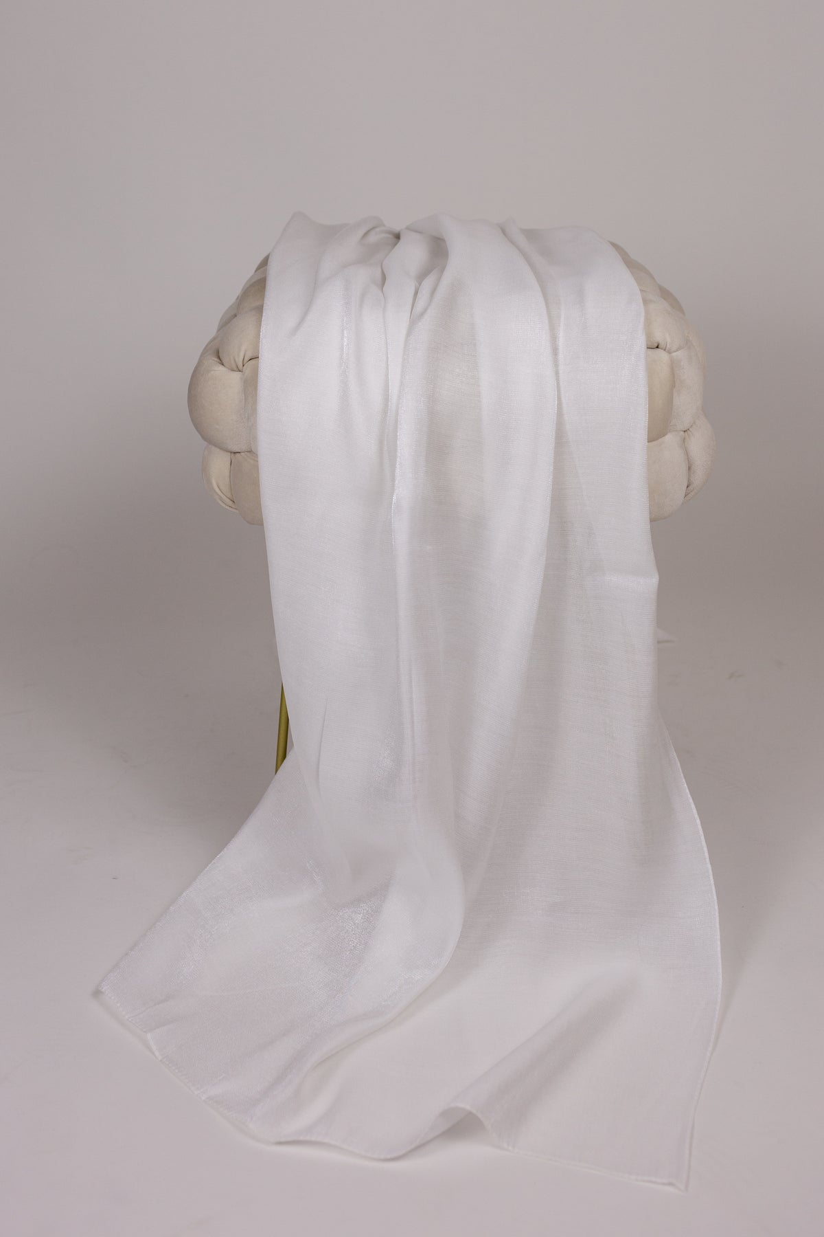 Rafath - Pure White color hijab – Charmeuse Designs